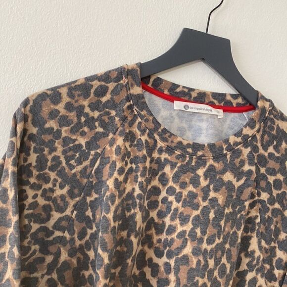 The Impeccable Pig cropped sweatshirt small animal print - Picture 2 of 5